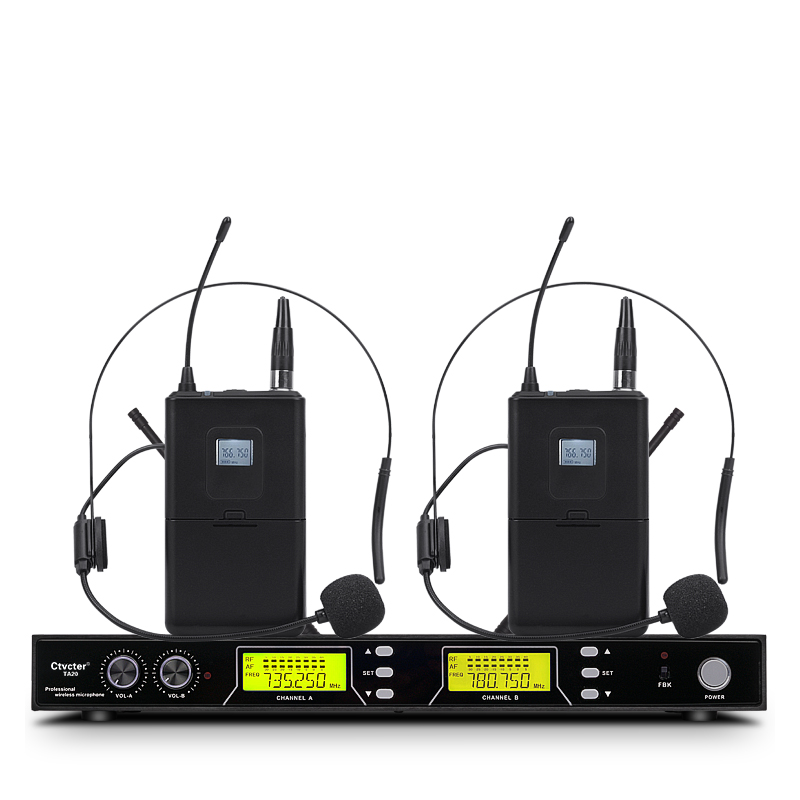 TA20  一拖二无线腰包耳挂麦克风