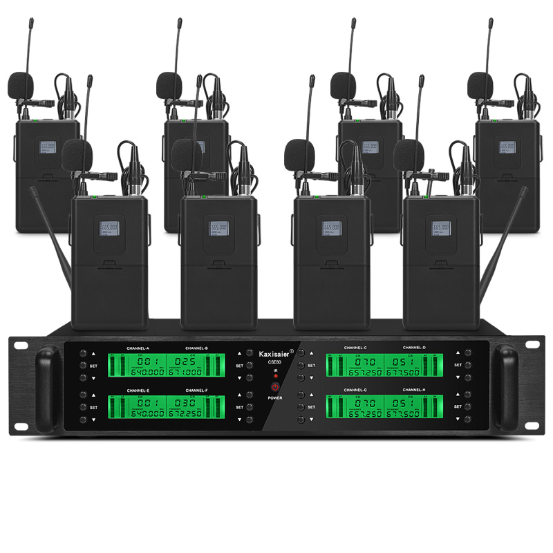 CSE80 一拖八无线腰包领夹话筒