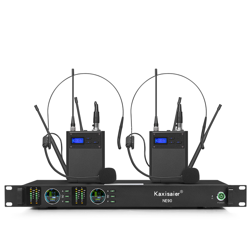 NE90 一拖二无线腰包头戴耳麦话筒