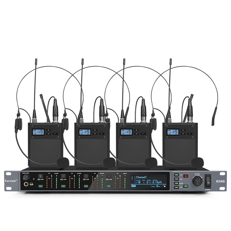 KH40 一拖四无线腰包耳麦话筒