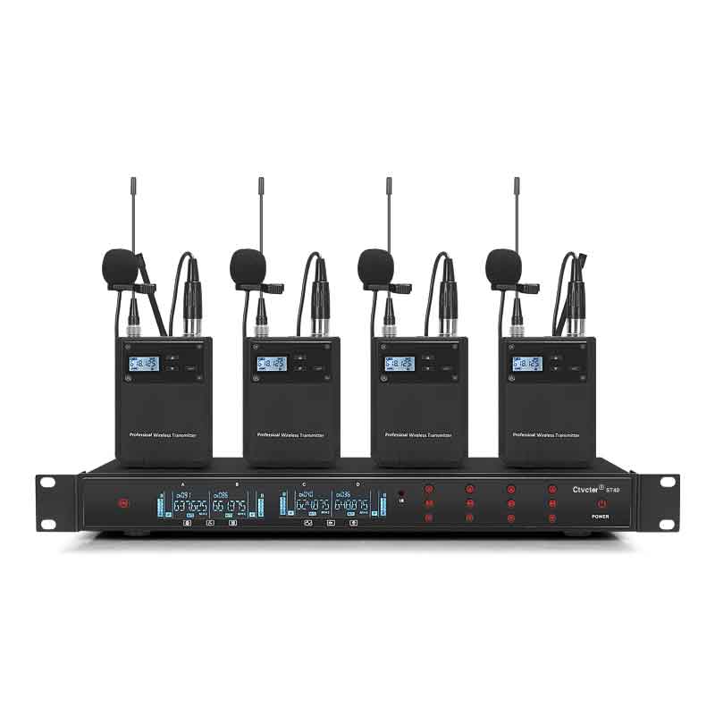 ST40 一拖四无线腰包领夹话筒